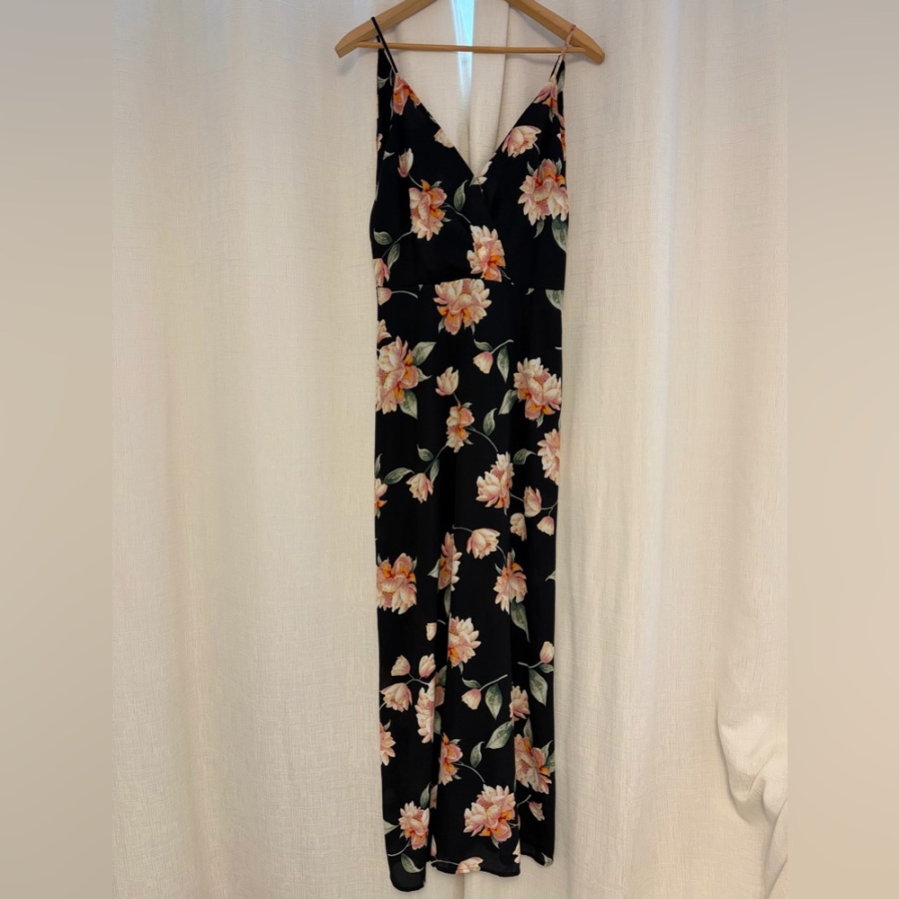 Nordstrom Floral Black Maxi Dress